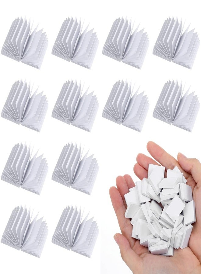 Balacoo 50 Pcs Miniatures Dollhouse Books: 1:12 Scale Mini Blank Books for Dollhouse Decoration, Create Favorite Doll House Bookshelf for Boys and Girls 3+ (White) - Image 1